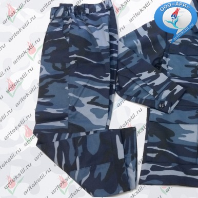 Камуфляжная одежда летняя для кадетов тк смесовая нато синий-2