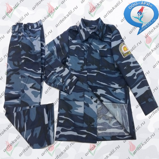 Камуфляжная одежда летняя для кадетов тк смесовая нато синий