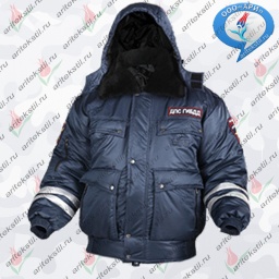 Куртка Зимняя ДПС-ГИБДД-ГАИ утепленная укороченная Форма с меховом воротником и жилетом